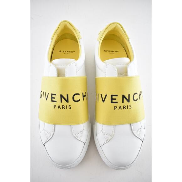 Givenchy Urban Street Knot White Yellow Black Logo Strap Low Top Flat Sneaker 35 - Picture 7 of 11